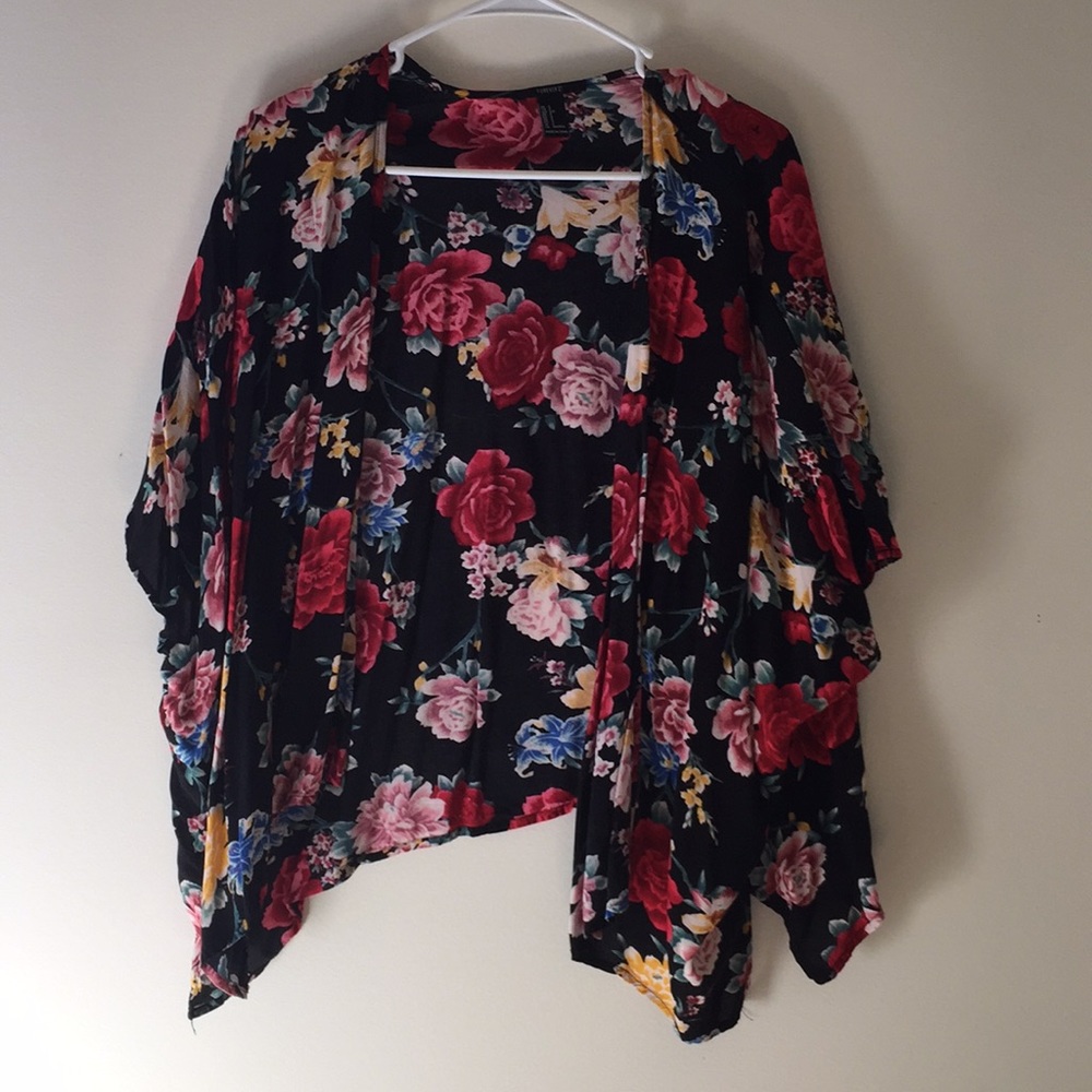 Floral kimono cardigan